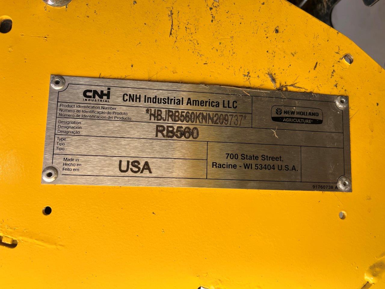 2022 New Holland RB560 Bale Slice Plus Baler/Round