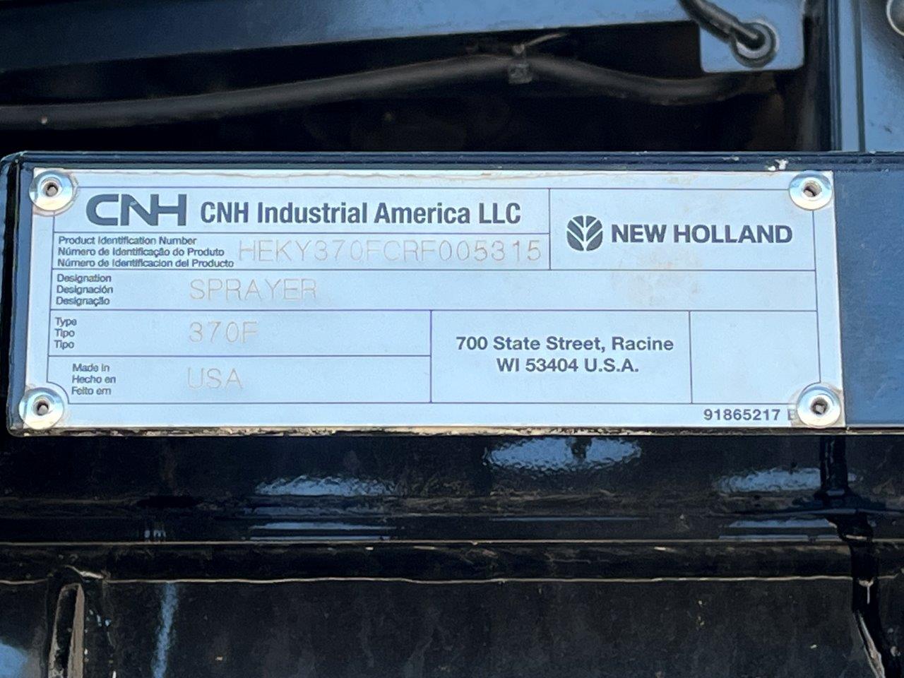 2024 New Holland SP.370F Sprayer/High Clearance