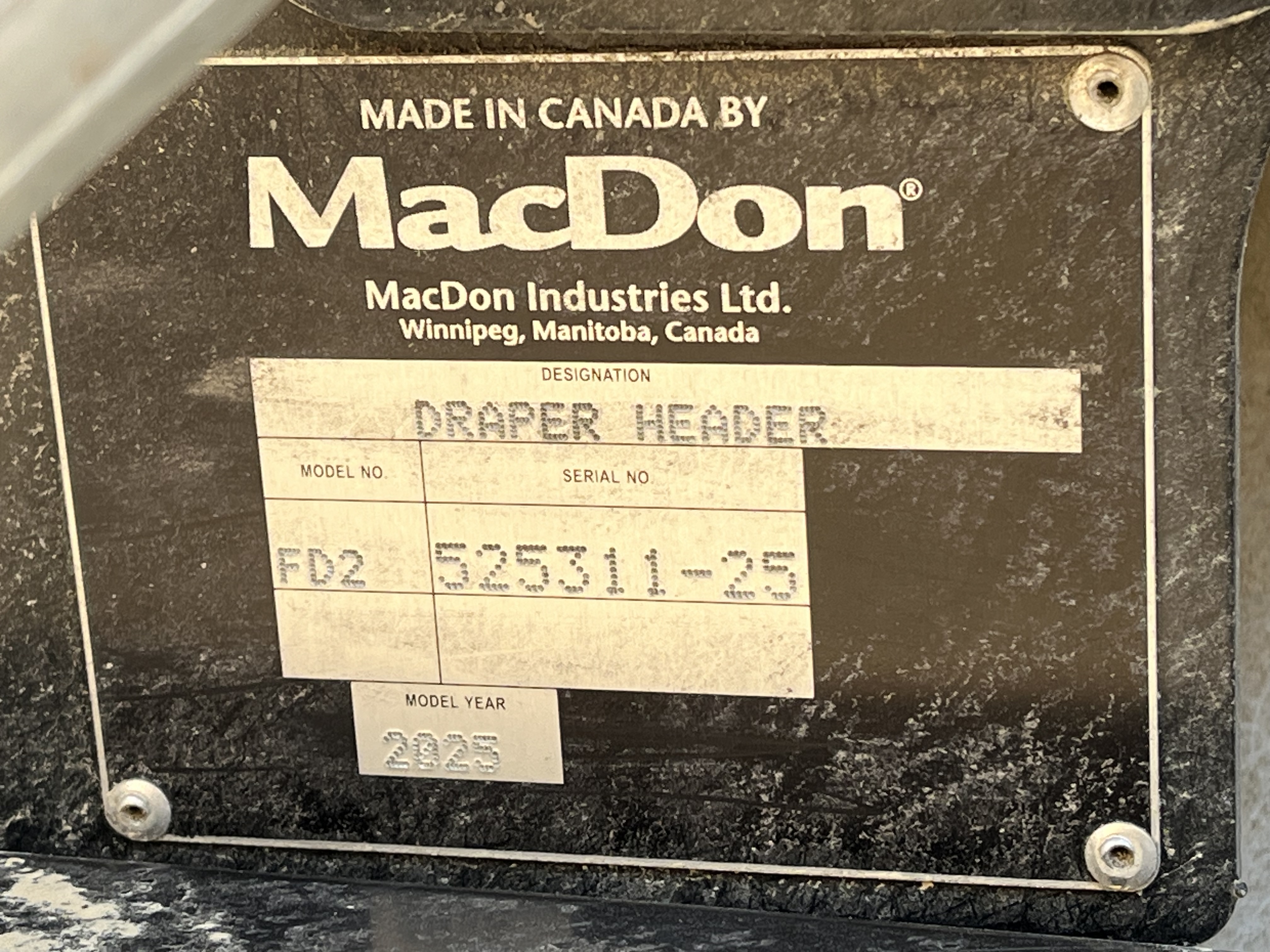 2025 MacDon FD245 CNH-21 Header Draper Flex