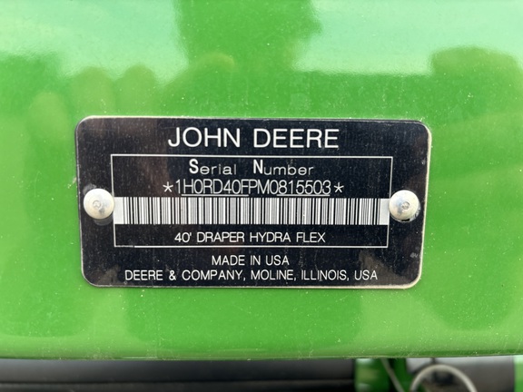 2021 John Deere RD40F Header Combine