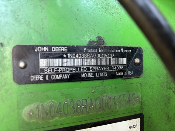 2016 John Deere R4038 Sprayer/High Clearance