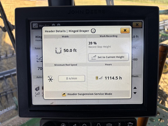2021 John Deere HD50R Header Combine