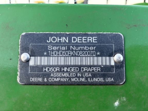 2022 John Deere HD50R Header Combine