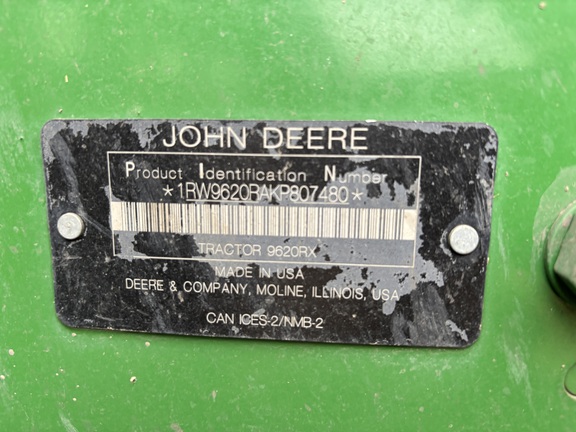2019 John Deere 9620RX Tractor Rubber Track