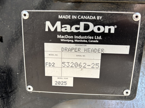 2025 MacDon FD245 Header Combine