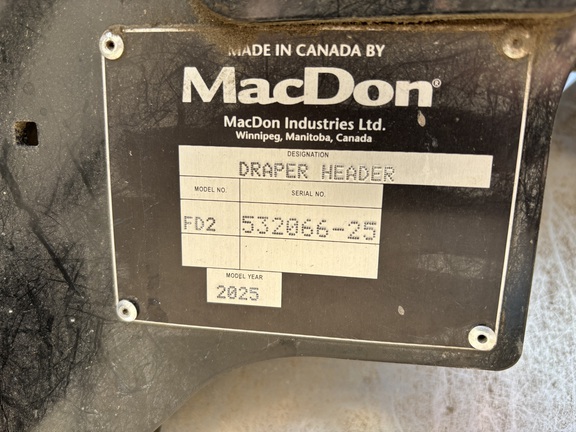 2025 MacDon FD245 Header Combine