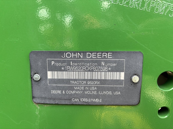 2019 John Deere 9520RX Tractor Rubber Track