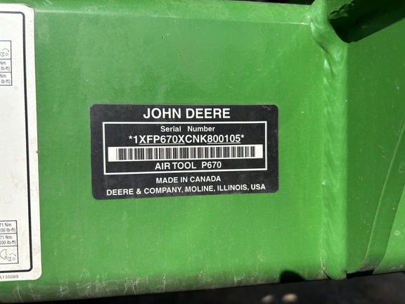 2023 John Deere P670 Air Seeder