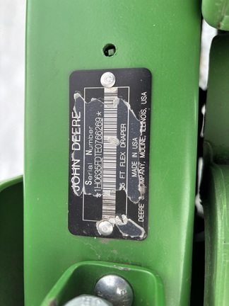 2014 John Deere 635FD Header Combine