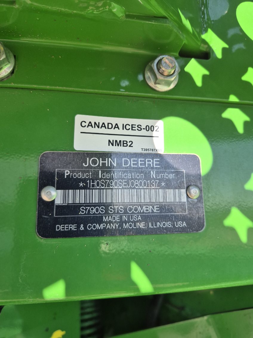 2018 John Deere S790 Combine