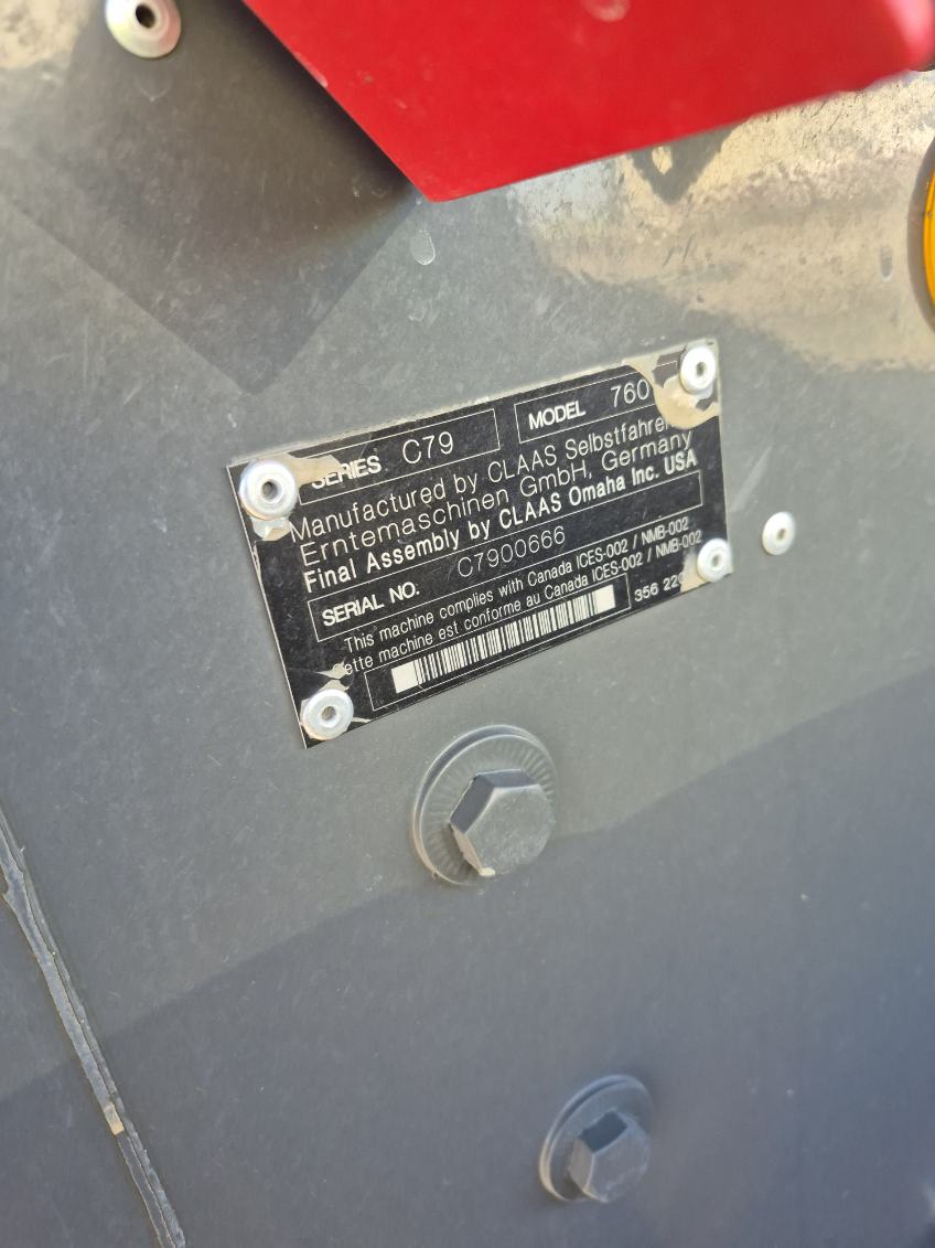 2018 CLAAS 760 Combine