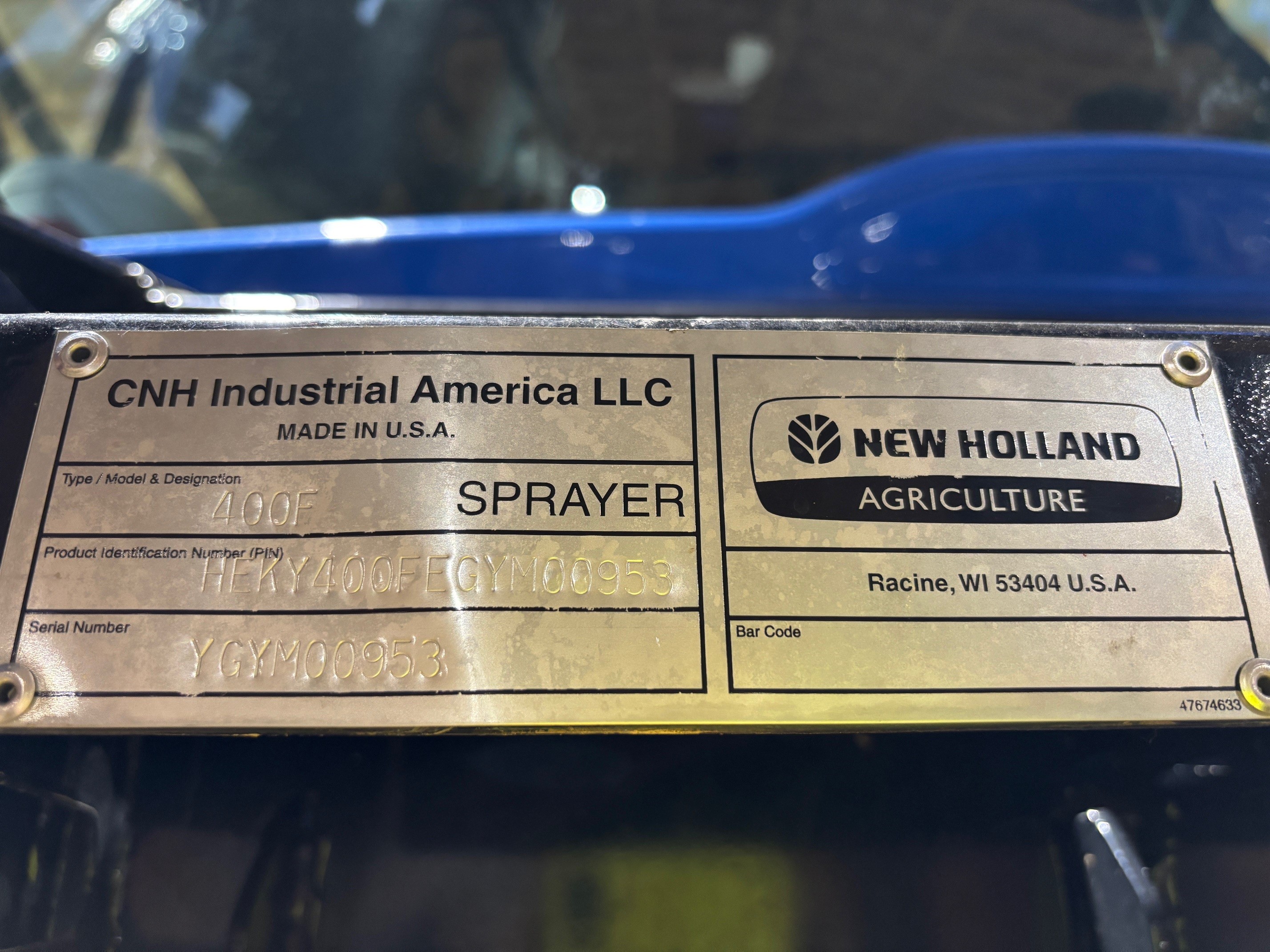 2016 New Holland SP.400F Sprayer/High Clearance