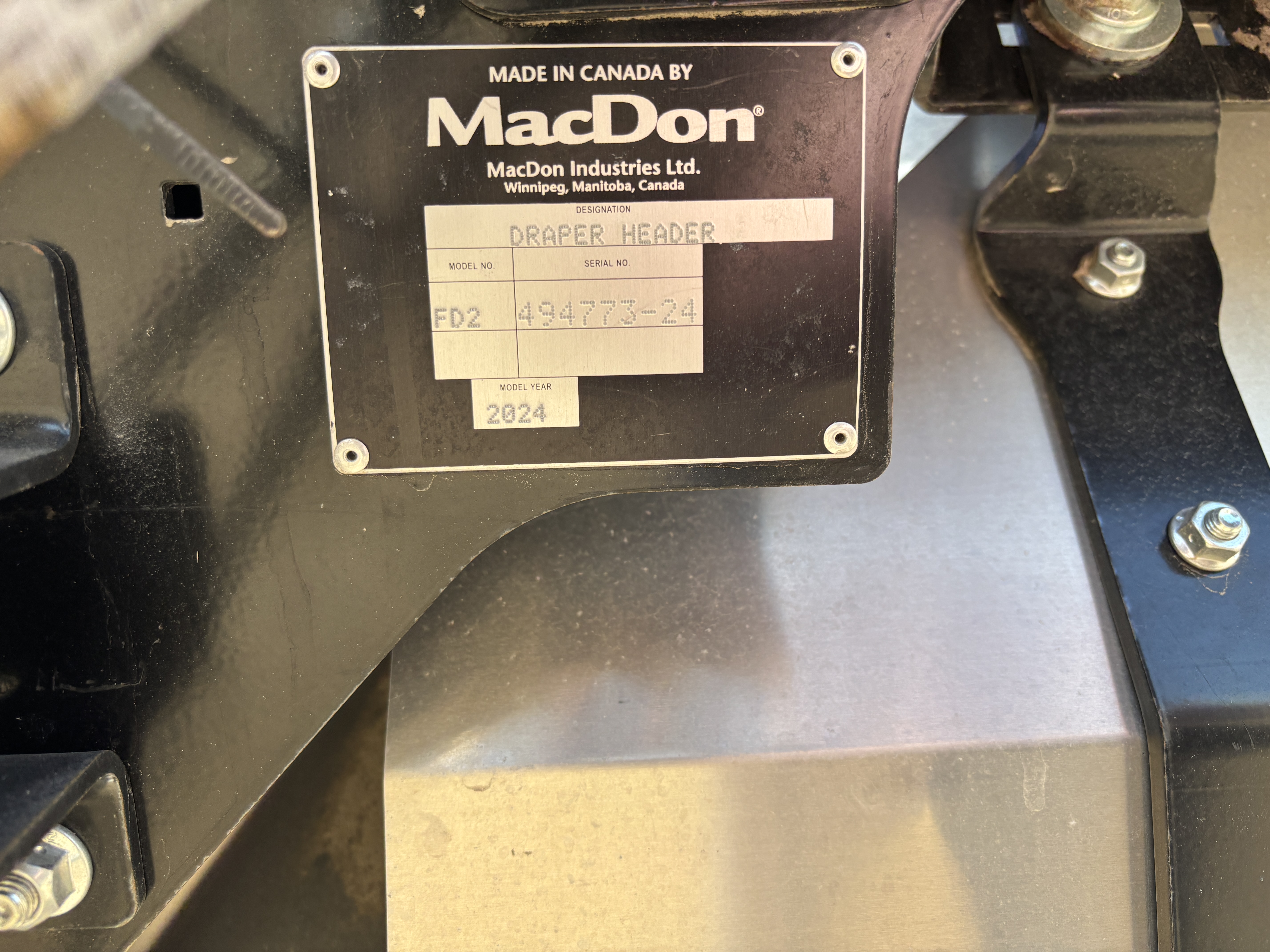 2024 MacDon FD240 Header Draper Flex