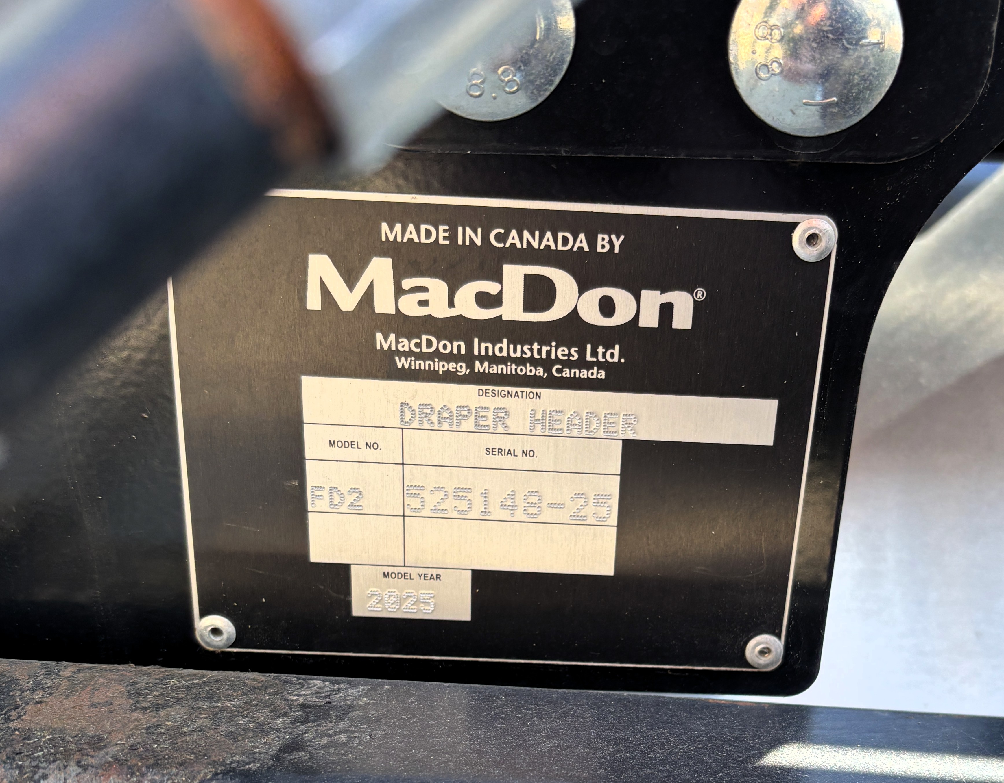 2025 MacDon FD250 Header Draper Flex