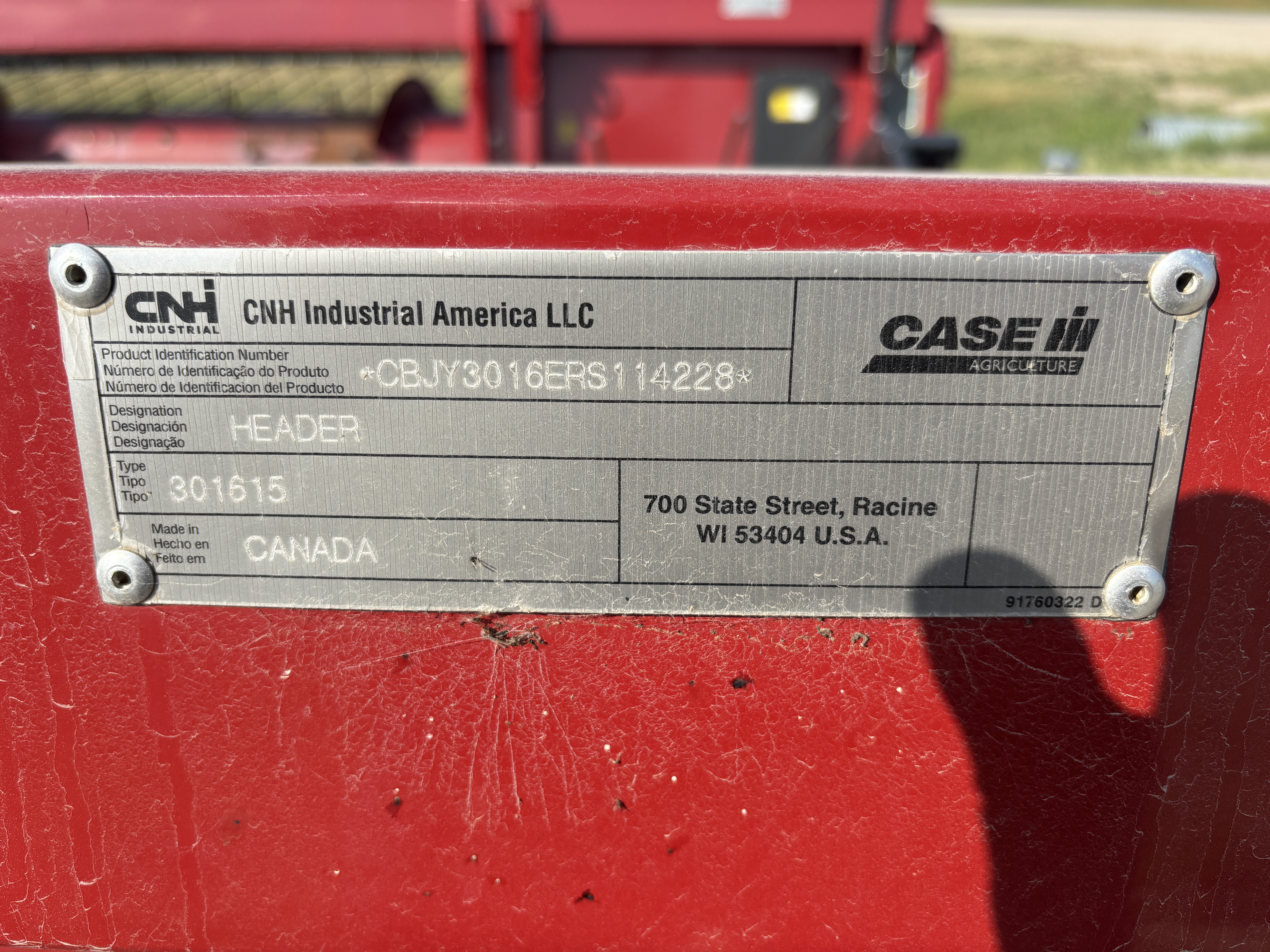 2024 Case IH 3016-15 Header Pickup