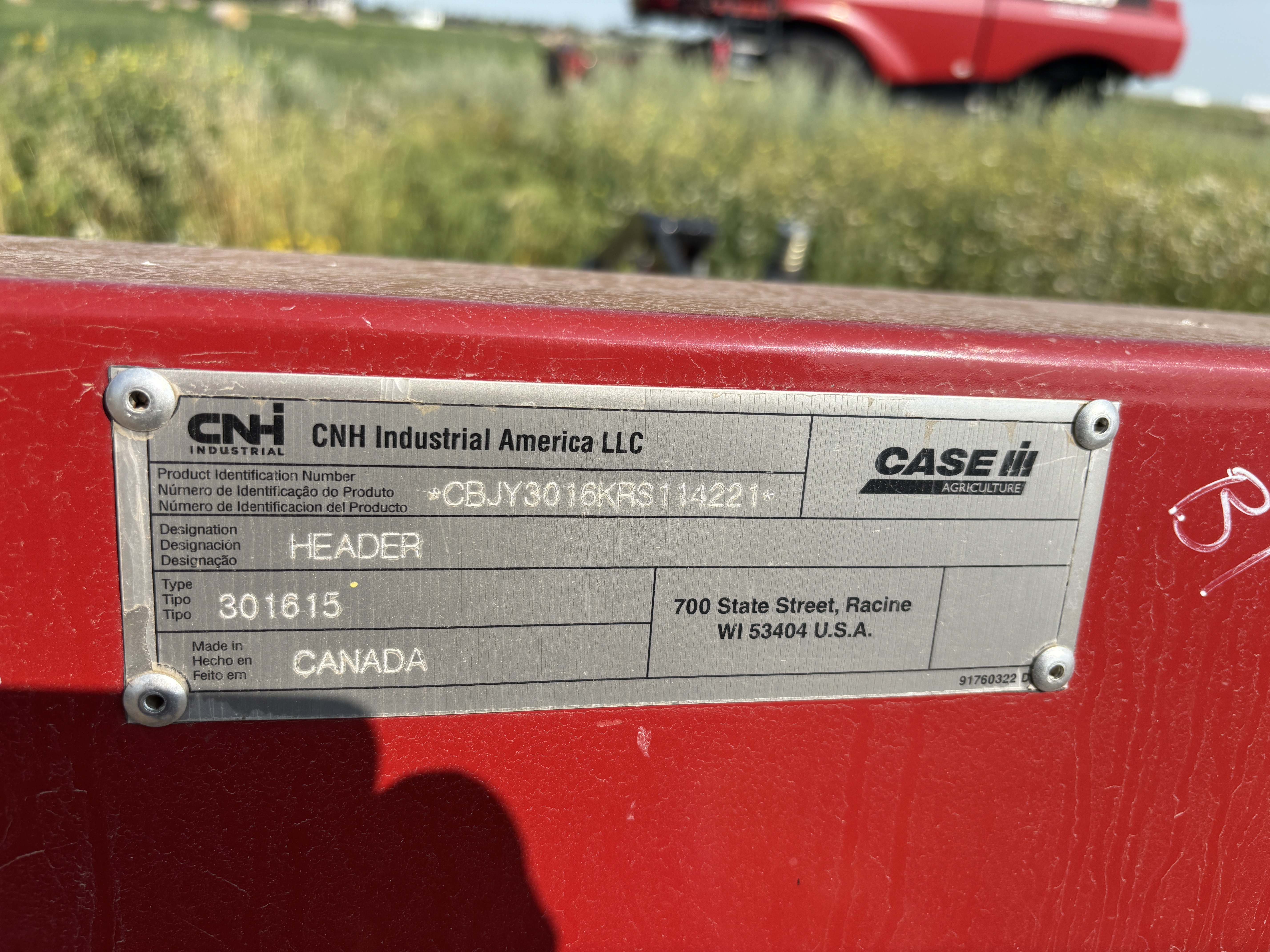 2024 Case IH 3016 Header Pickup