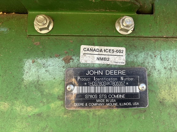 2019 John Deere S780 Combine