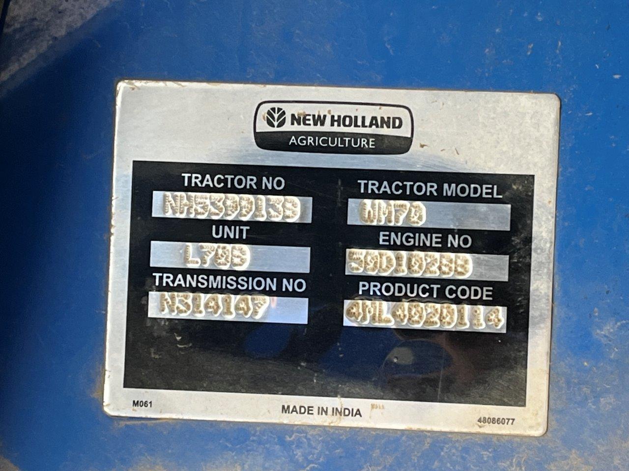 2017 New Holland Workmaster 70 w/ 621TL Tractor