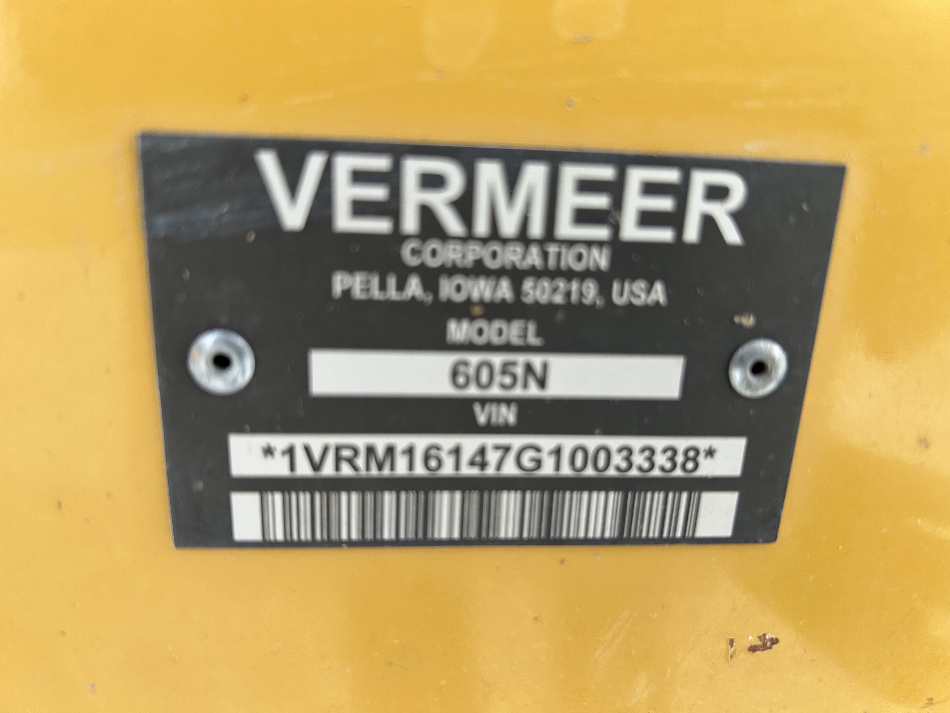 2016 Vermeer 605N Baler/Round