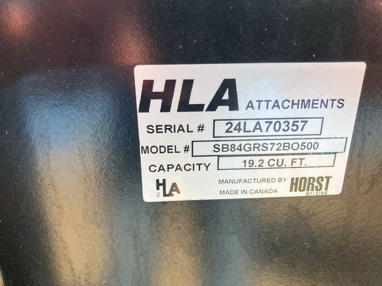 2024 HLA SB84GRS72 S/S Mount Bucket