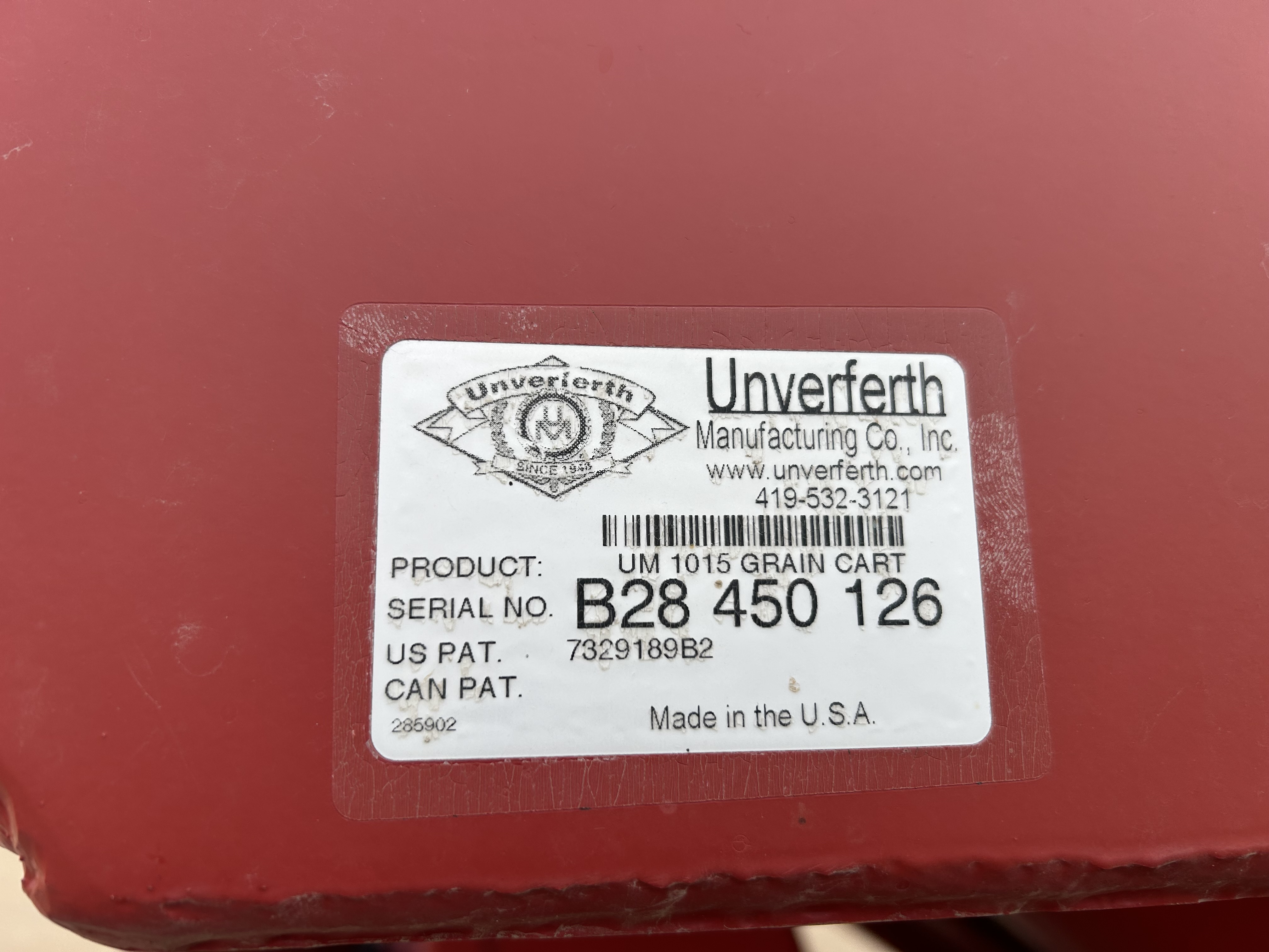 2011 Unverferth 1015 Grain Cart