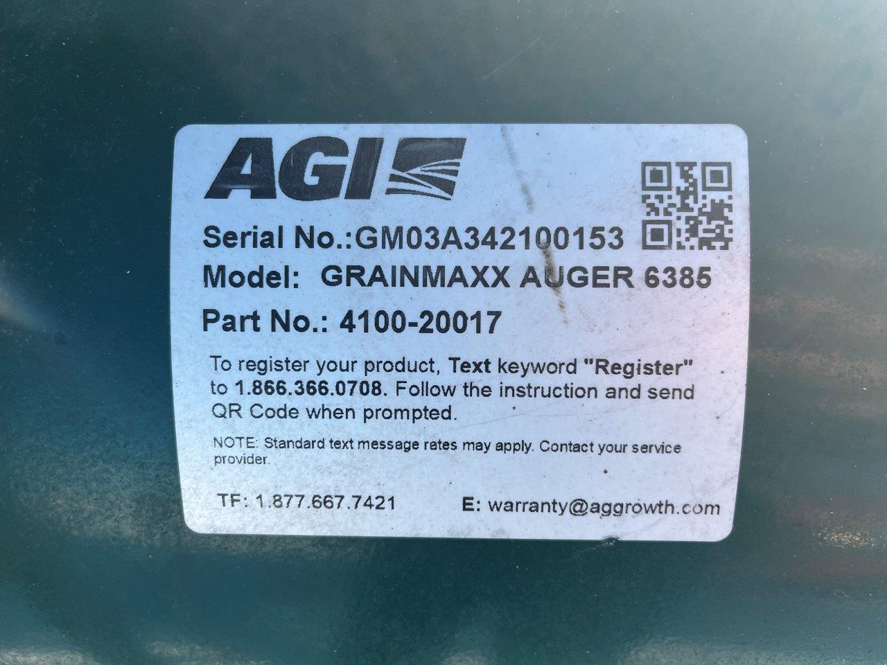 2021 GrainMaxx 6385 Grain Auger