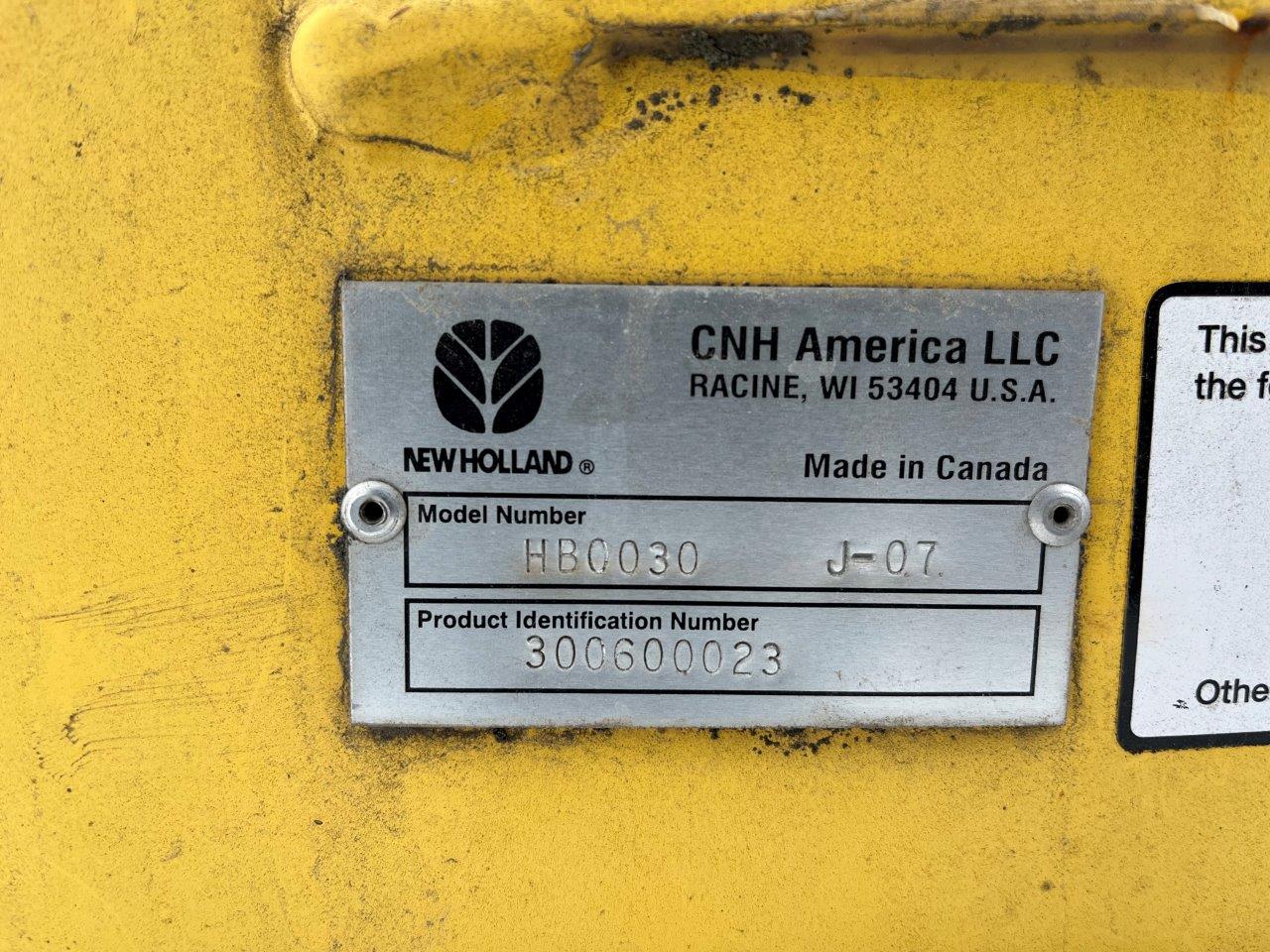 2006 New Holland HB30 Windrower Draper Header