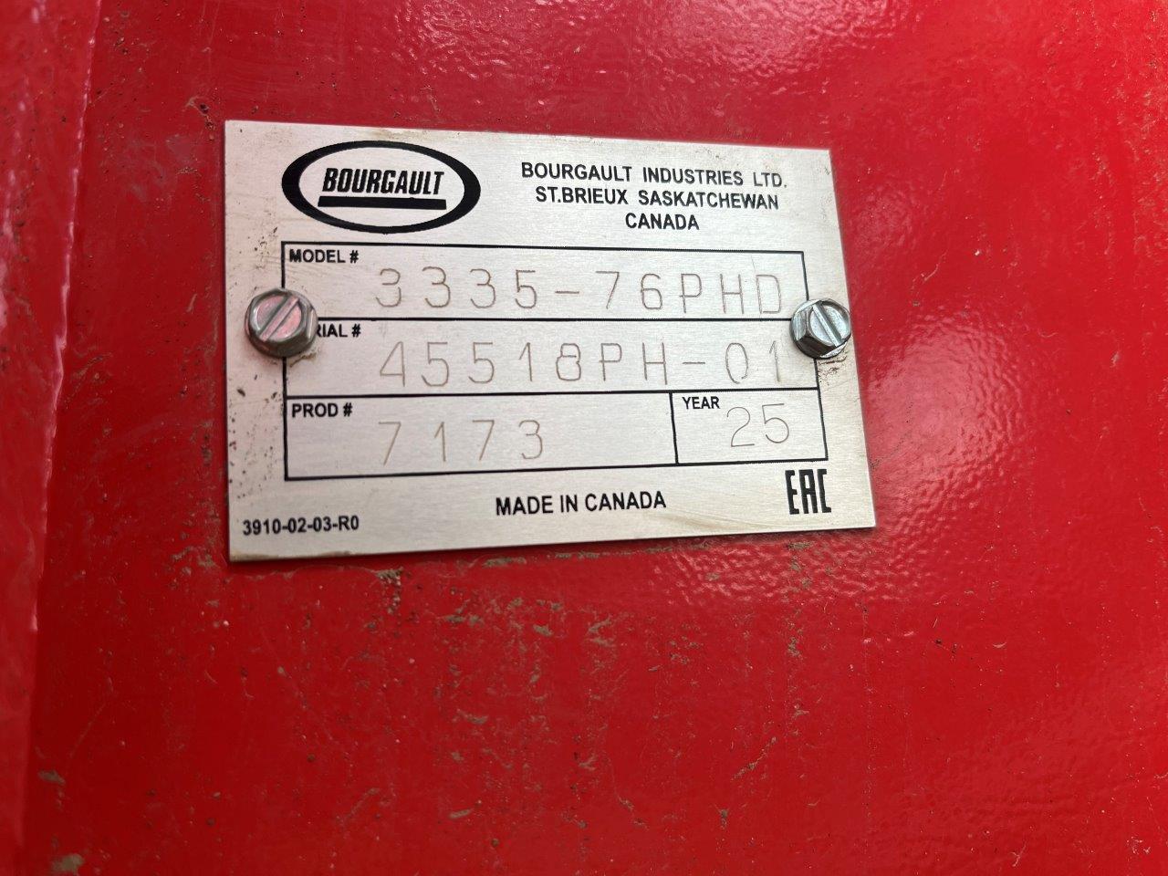 2025 Bourgault 3335QDA PLX MRB ID 76'10" w/ 9950 Air Drill