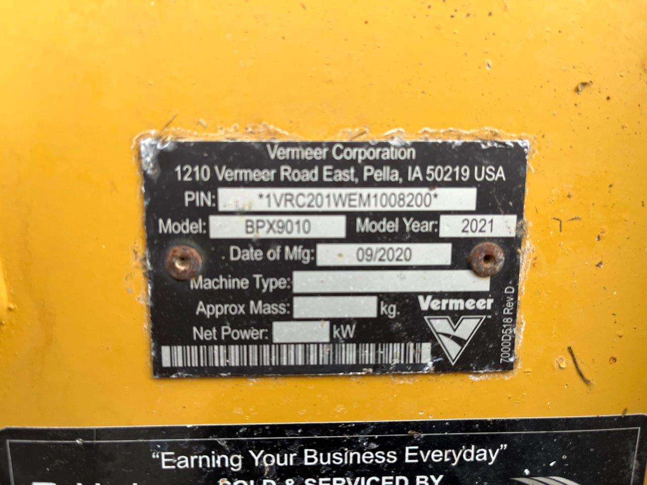 2021 Vermeer BPX9010 Bale Processor