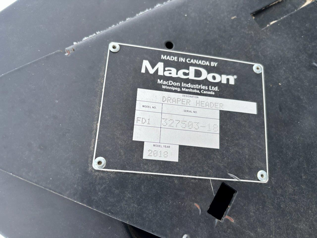 2018 MacDon FD140 DK CNH-6 Header Draper Flex