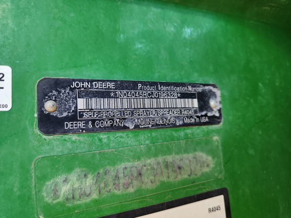 2019 John Deere R4045 Sprayer/High Clearance