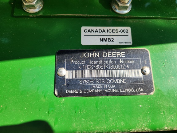 2019 John Deere S780 Combine