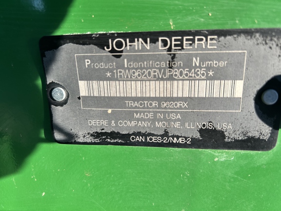 2018 John Deere 9620RX Tractor Rubber Track
