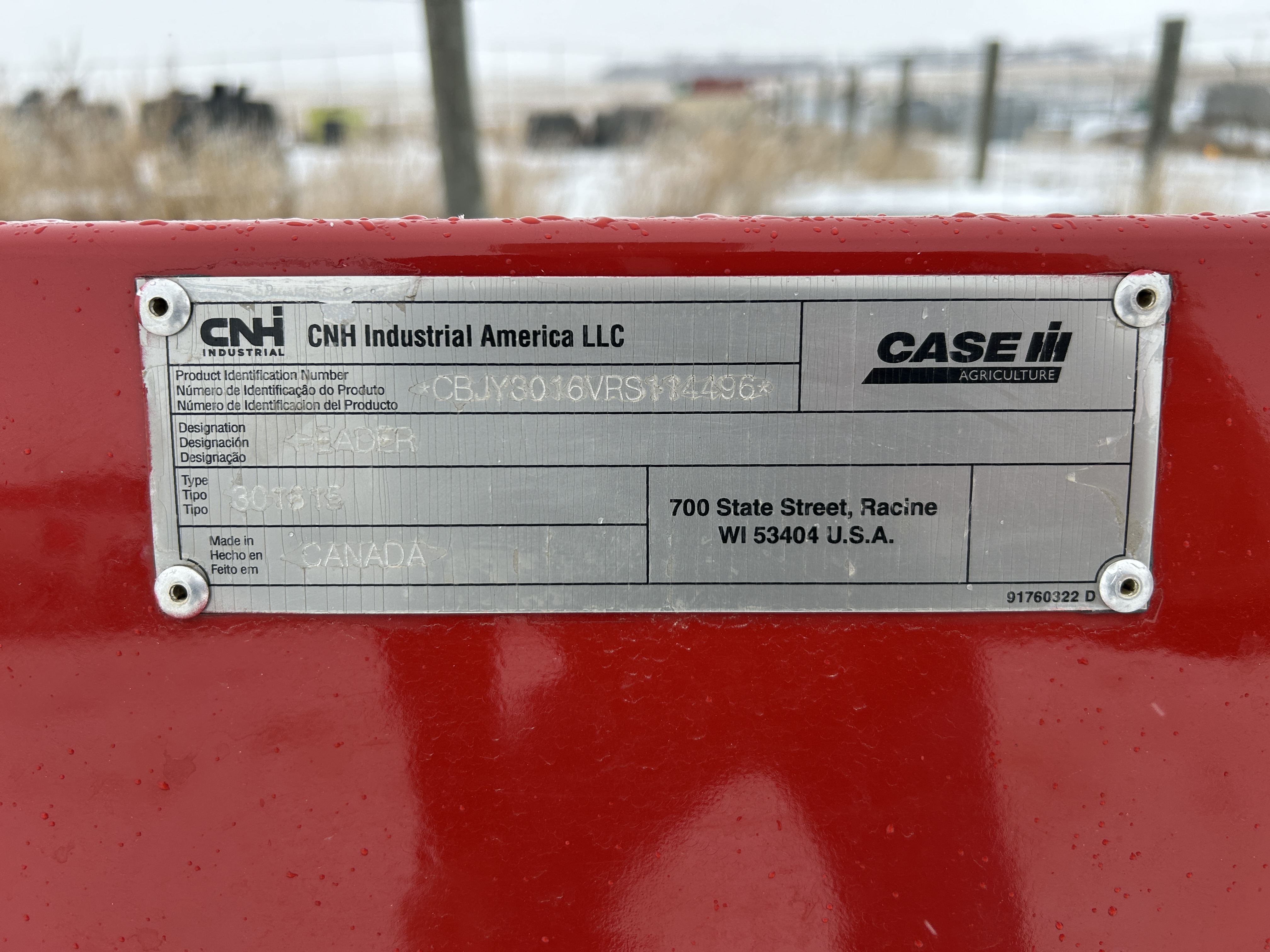 2024 Case IH 3016 Header Pickup