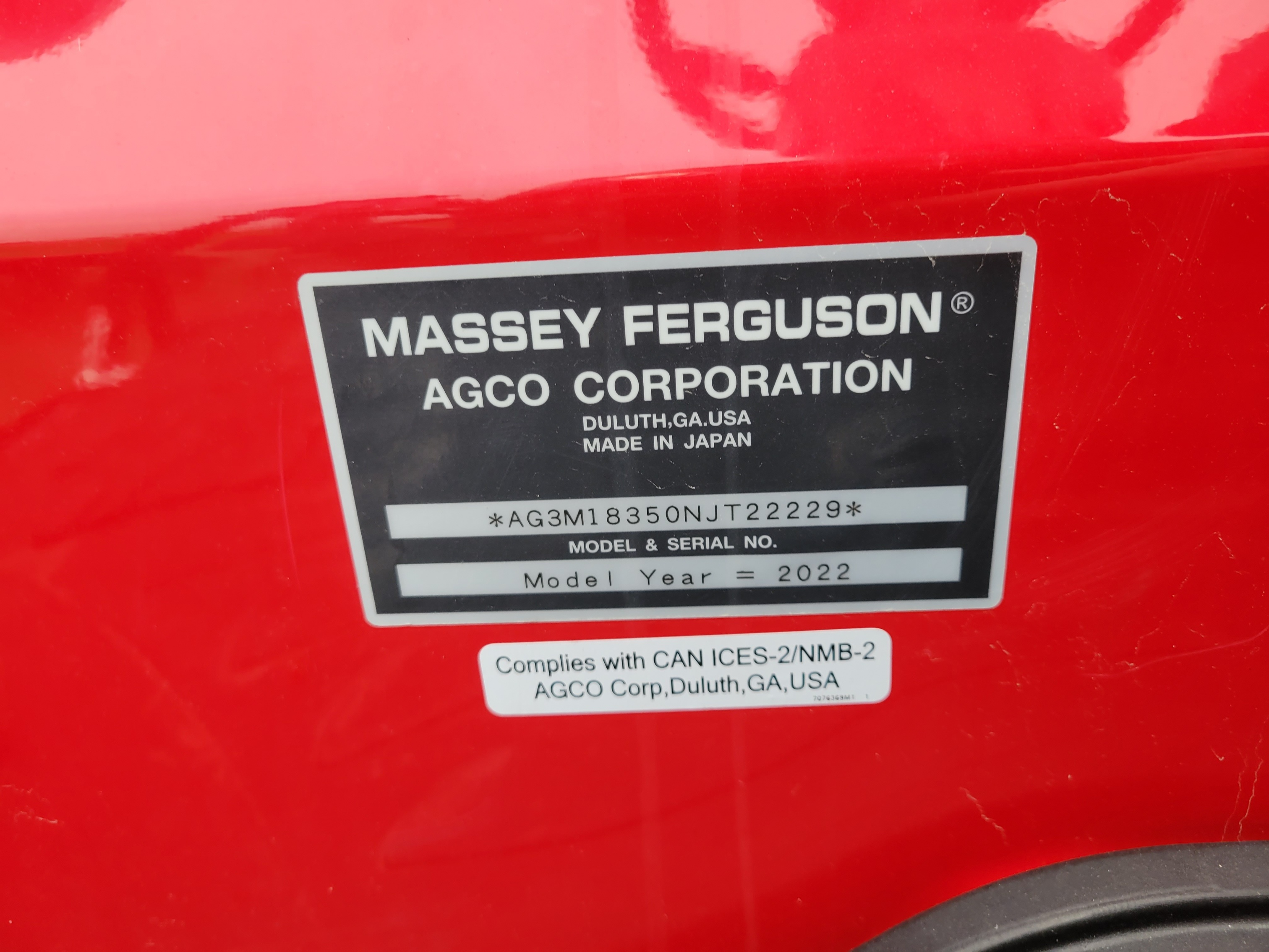 2022 Massey Ferguson 1835M Tractor