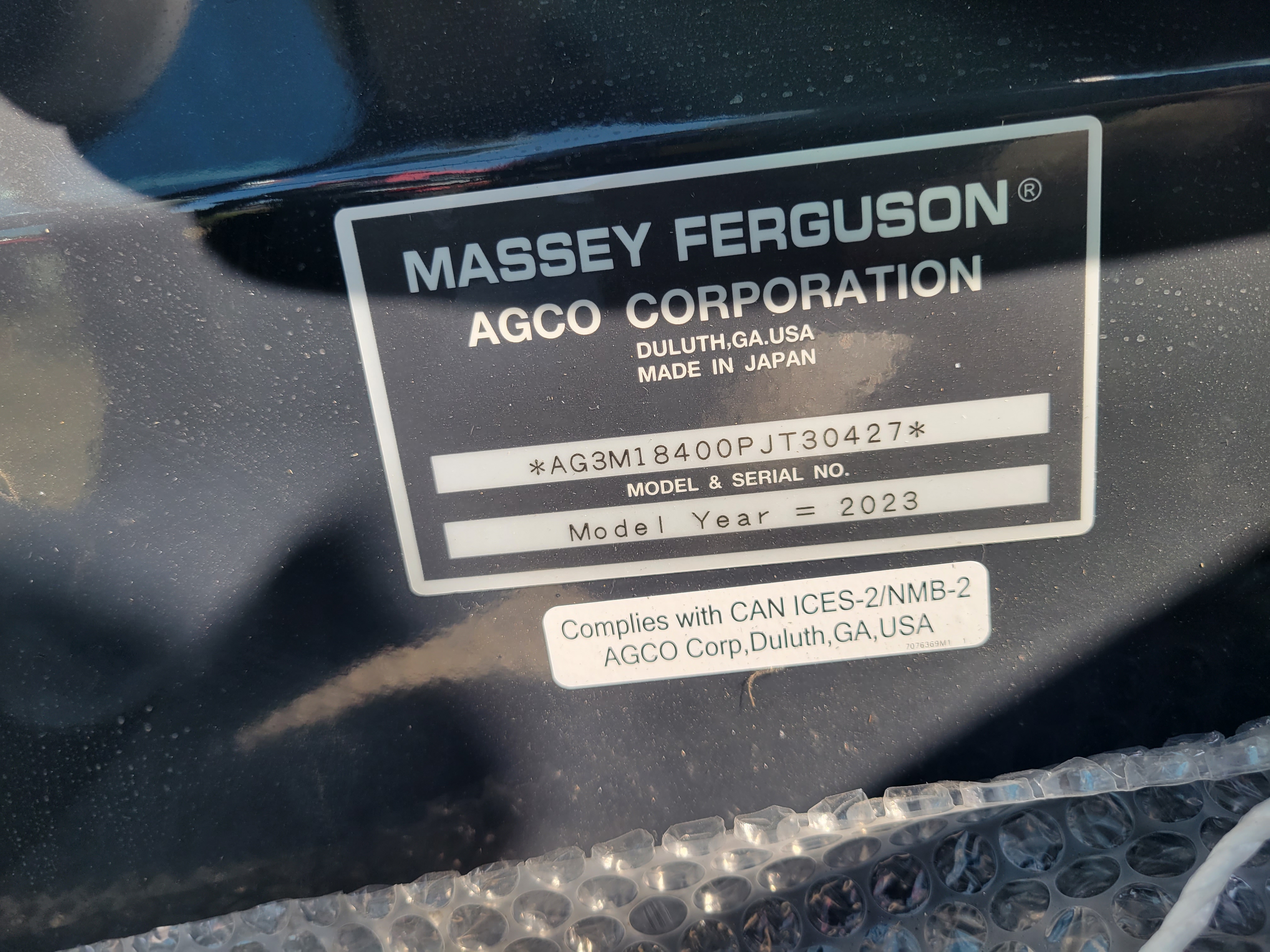 2023 Massey Ferguson 1840M Tractor