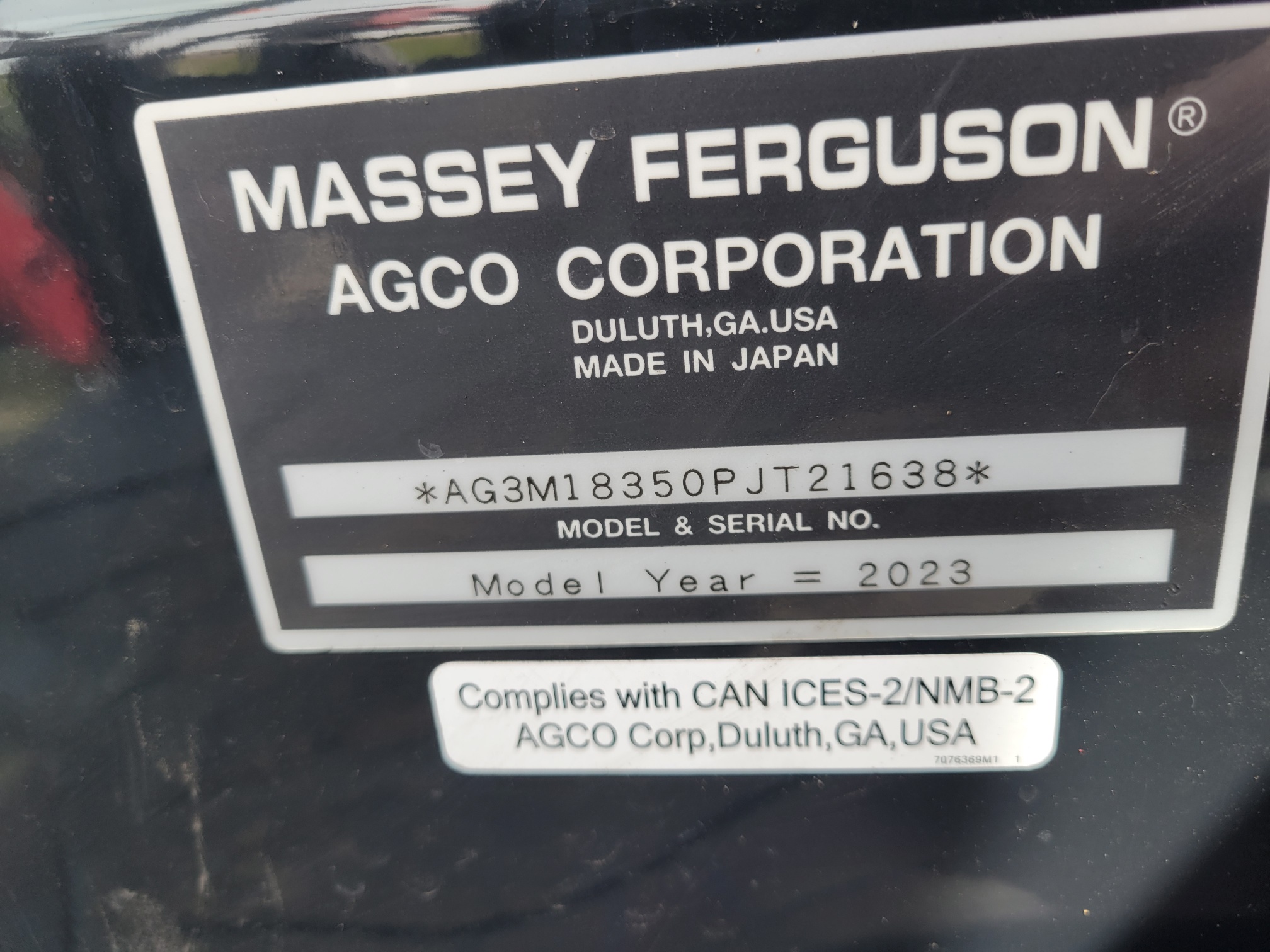 2023 Massey Ferguson 1835M Tractor