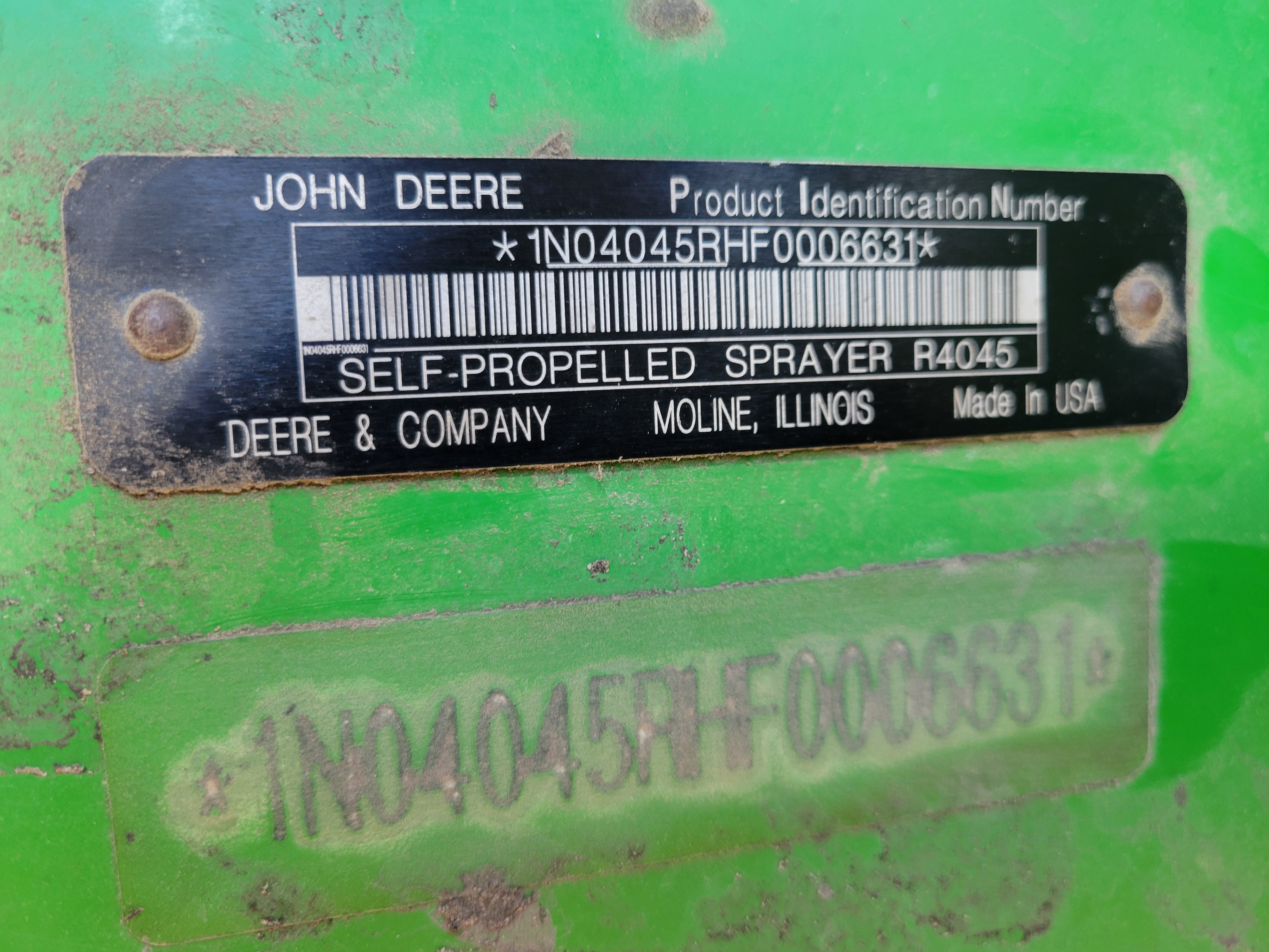 2015 John Deere R4045 Sprayer/High Clearance