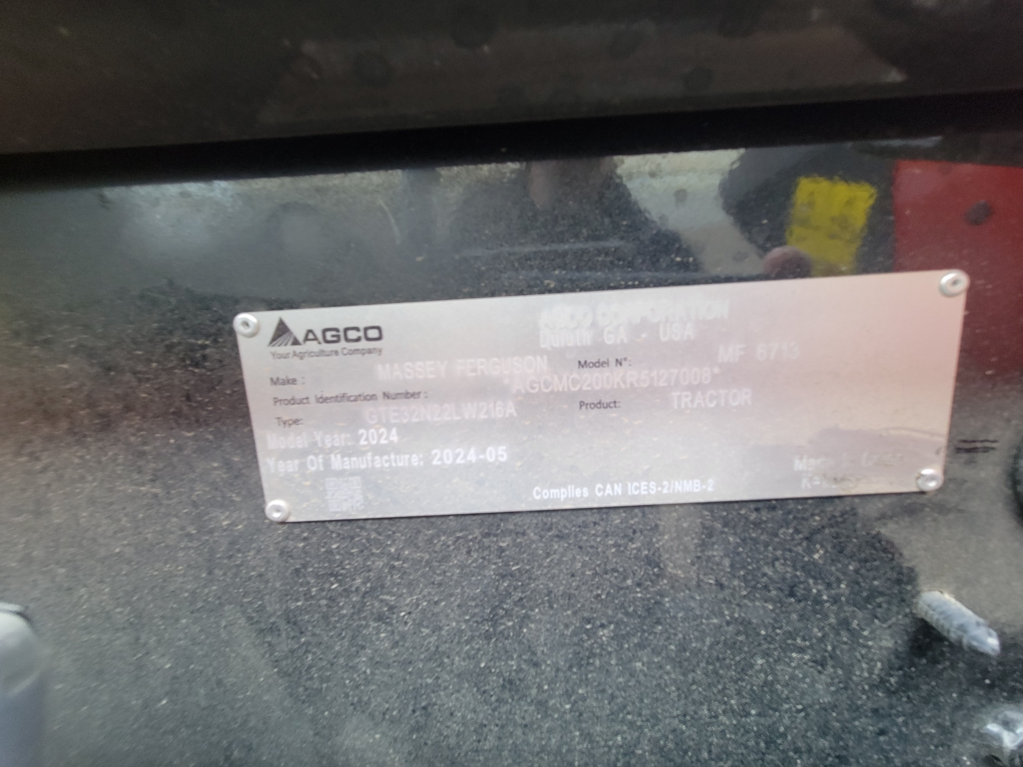 2024 Massey Ferguson 6713 Tractor