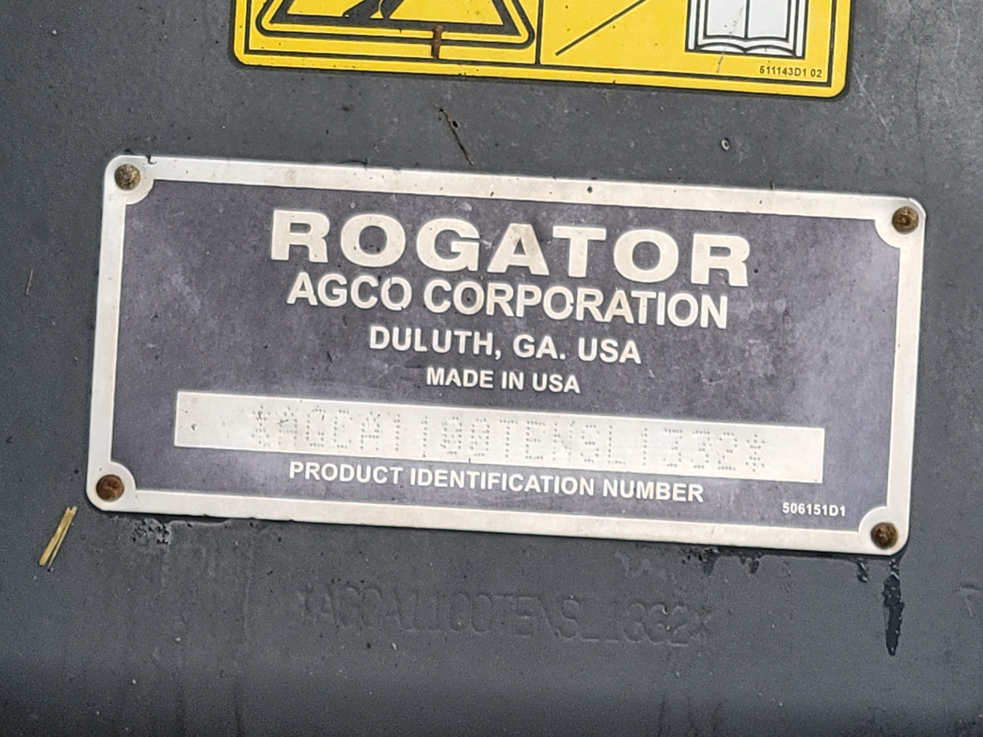 2014 RoGator RG1100 Sprayer/High Clearance