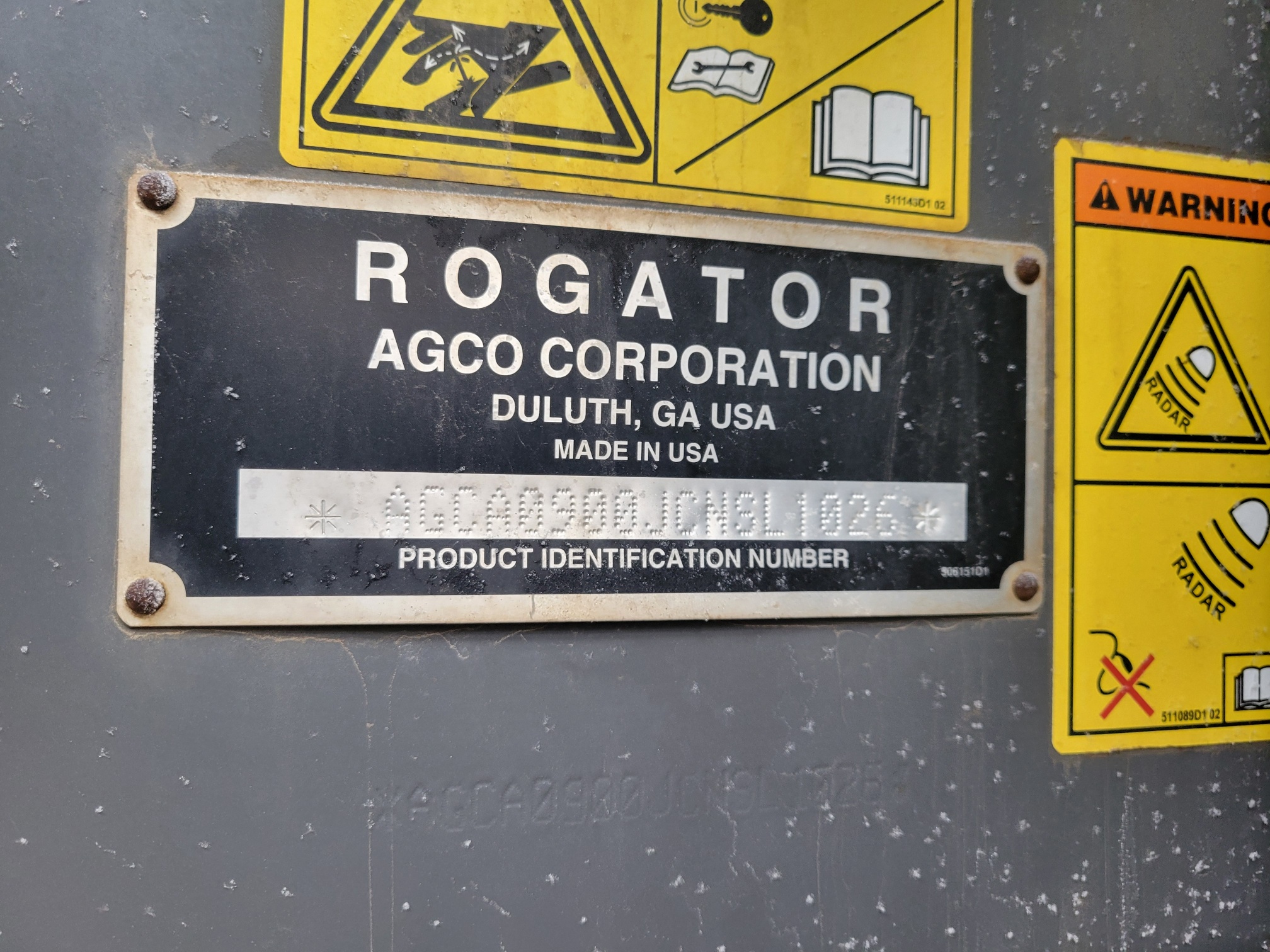 2012 RoGator RG900 Sprayer/High Clearance