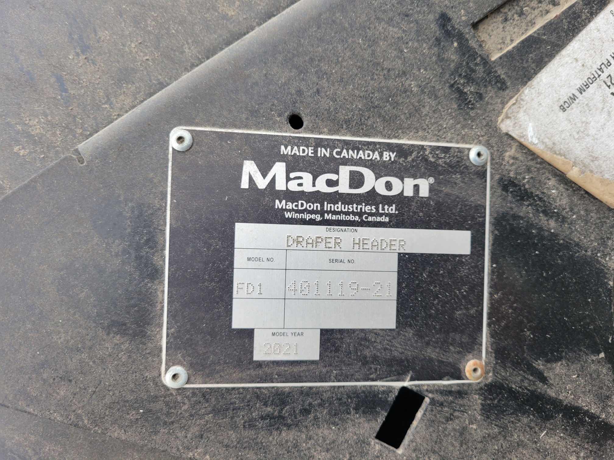 2021 MacDon FD140 Header Combine