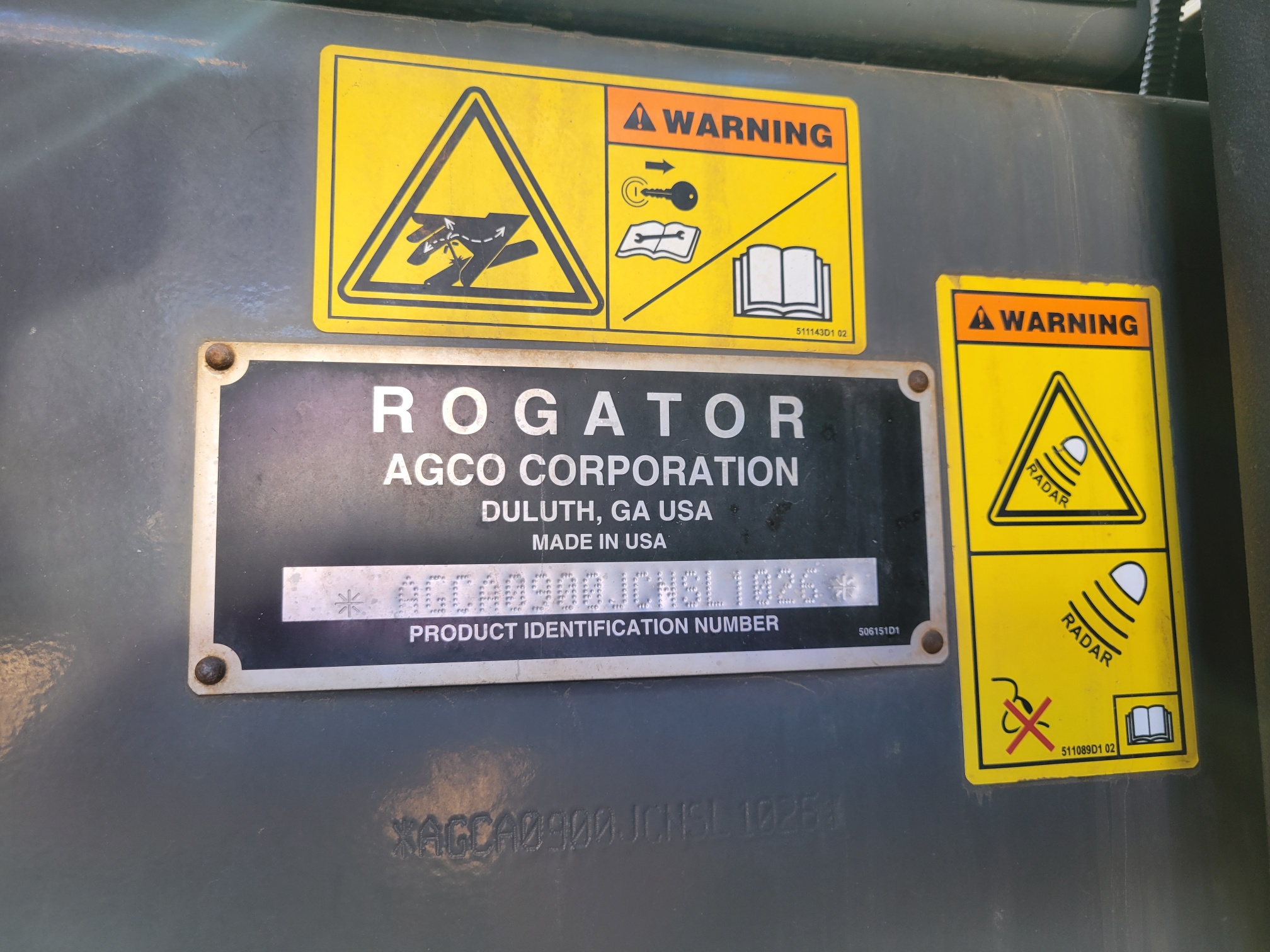 2012 RoGator RG900 Sprayer/High Clearance