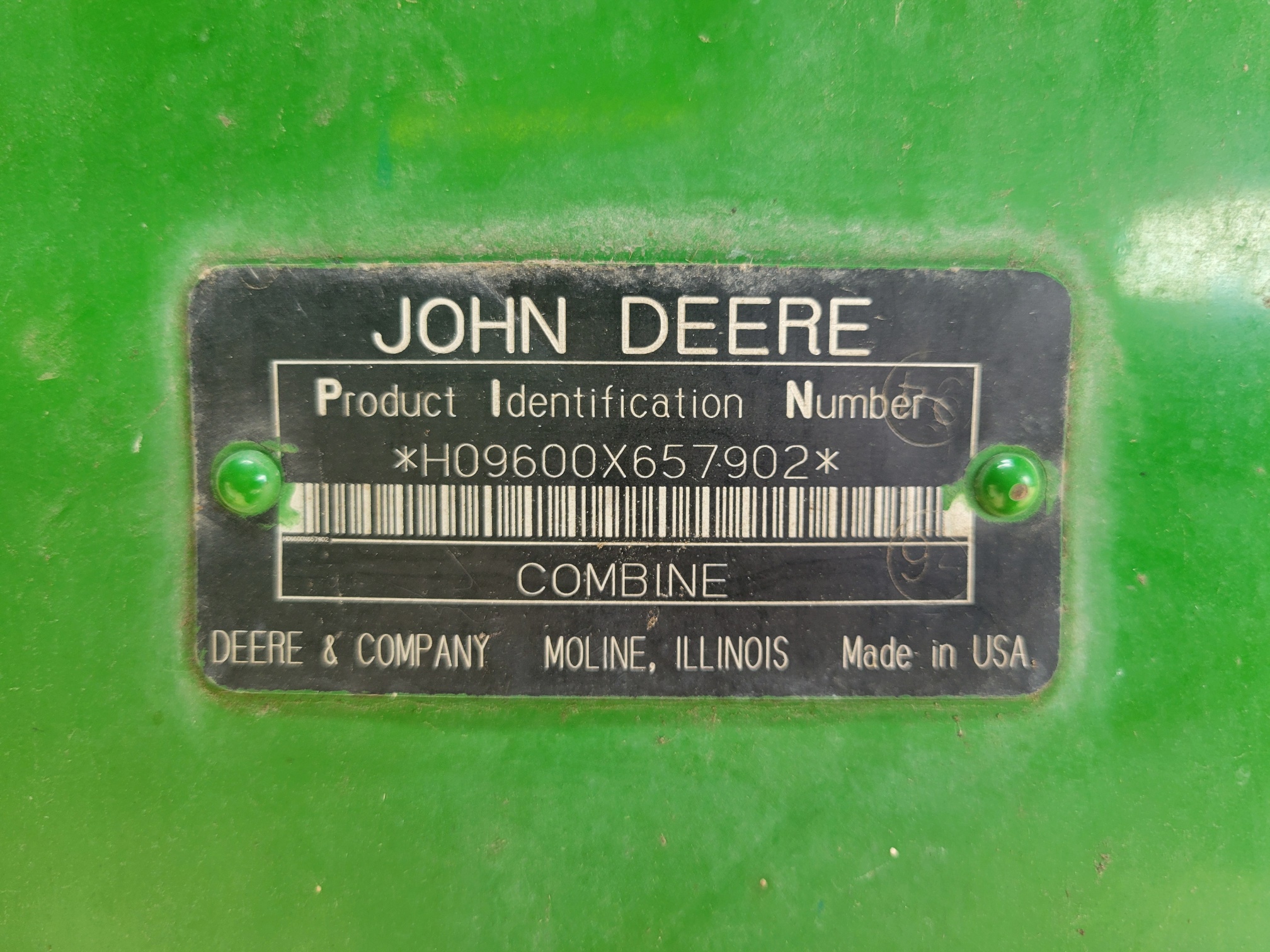 1994 John Deere 9600 Combine