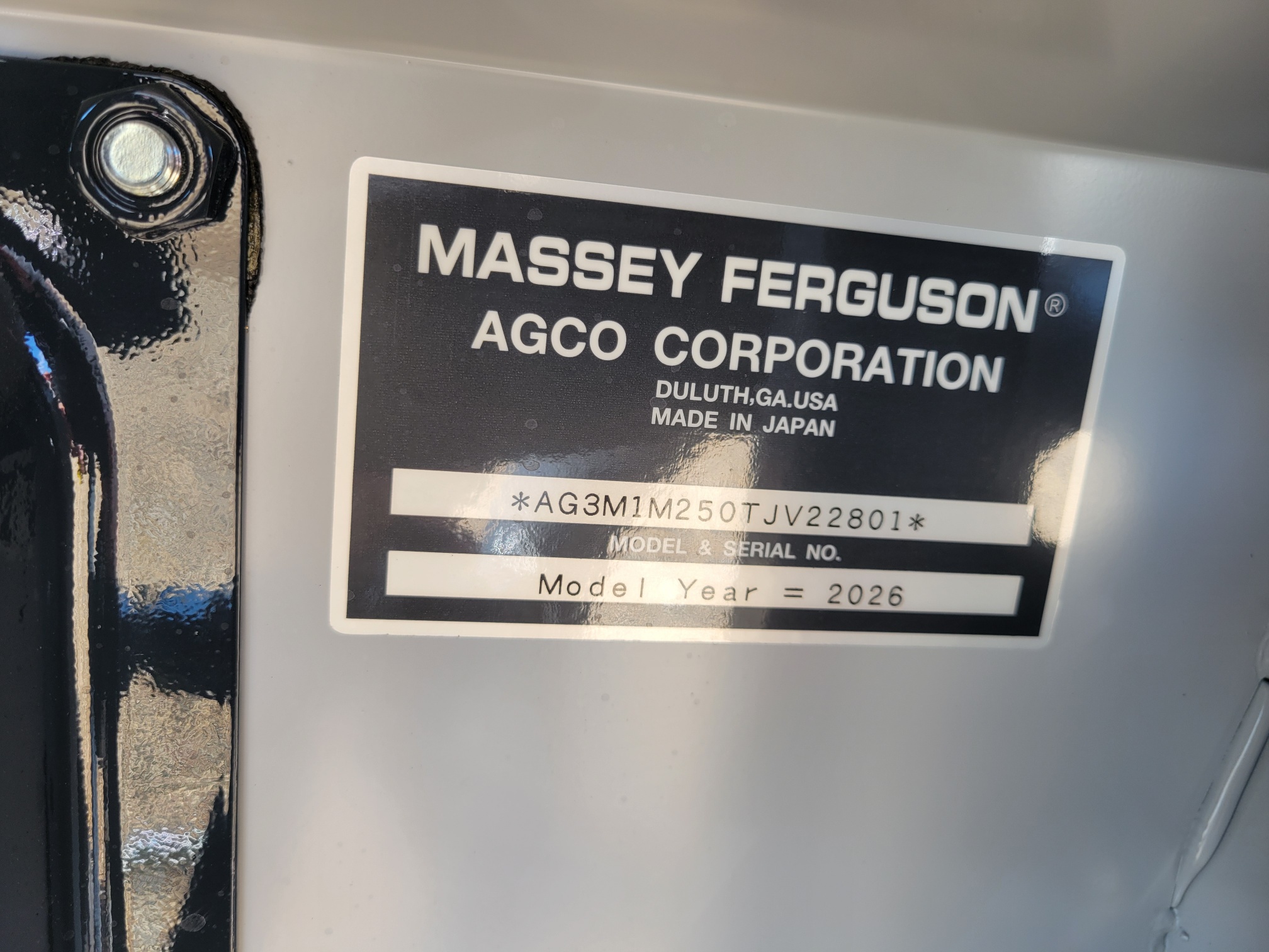 2026 Massey Ferguson 1M.25 Tractor