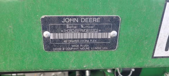 2021 John Deere RD45F Header Combine