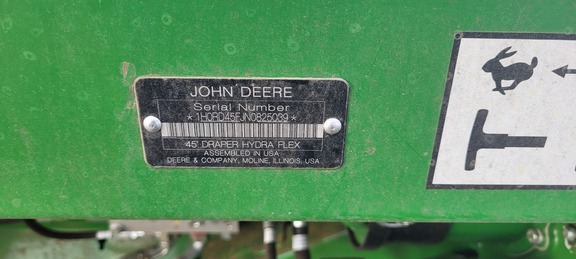 2023 John Deere RD45F Header Combine