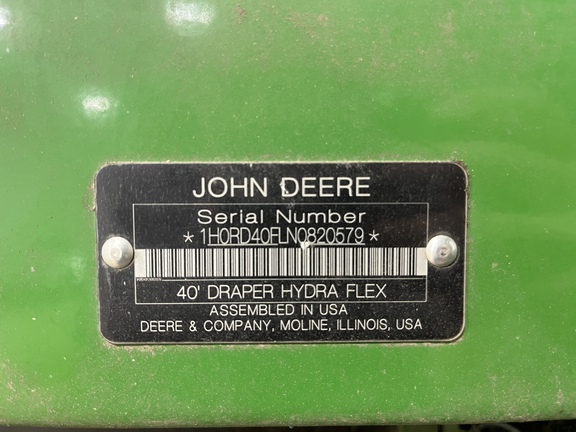 2022 John Deere RD40F Header Combine