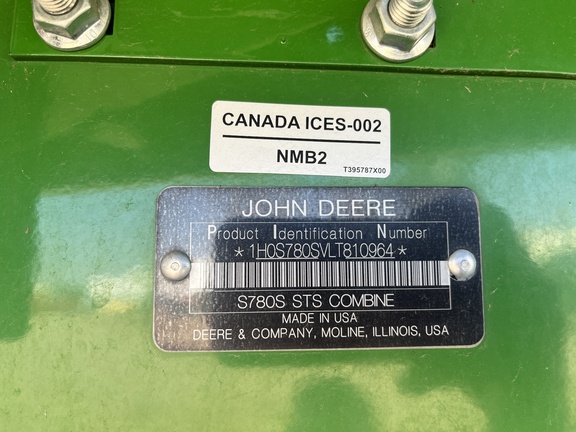 2020 John Deere S780 Combine