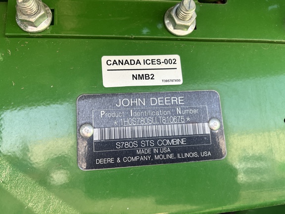 2020 John Deere S780 Combine